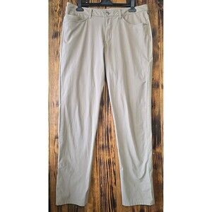 Lululemon ABC Classic-Fit 5 Pocket Pants Khaki Tan Warpstream, Size 34 X 33